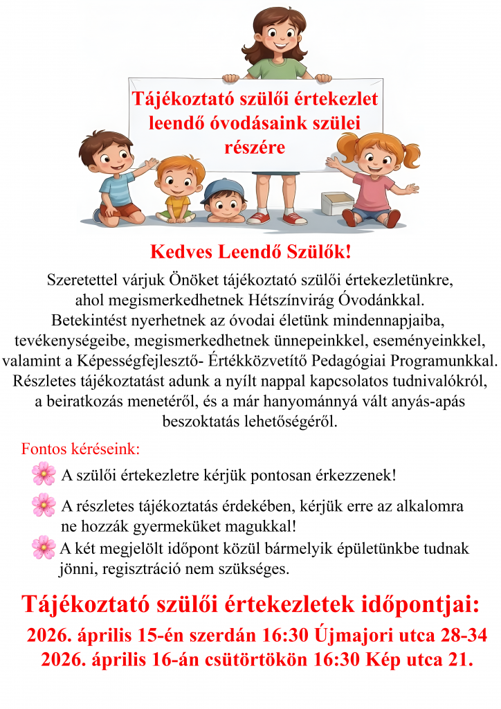 Tájékoztató szülői leendő szülőknek